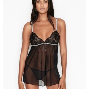 NWT‼️ Victoria’s Secret Lace Shine Shine Babydoll
